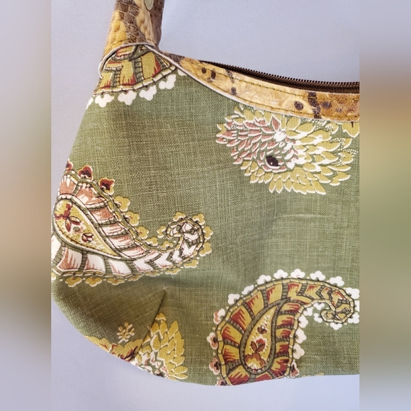 Sonja Benson Vintage Linen Paisley Purse - Picture 7 of 11